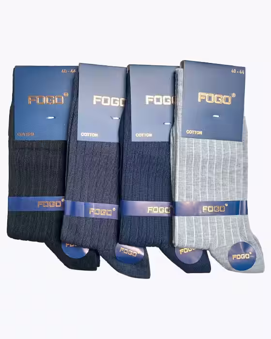 جوراب کلاسیک مردانه طرح خط موازی FOGO